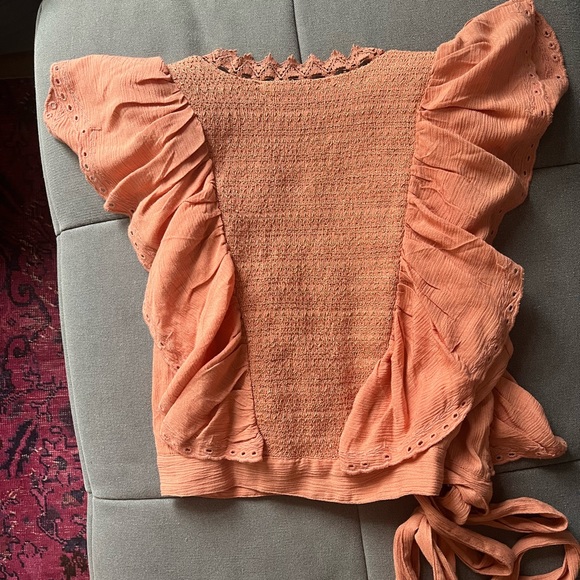 NWOT HOUSE OF HARLOW x REVOLVE rose wrap top blouse - Picture 3 of 5
